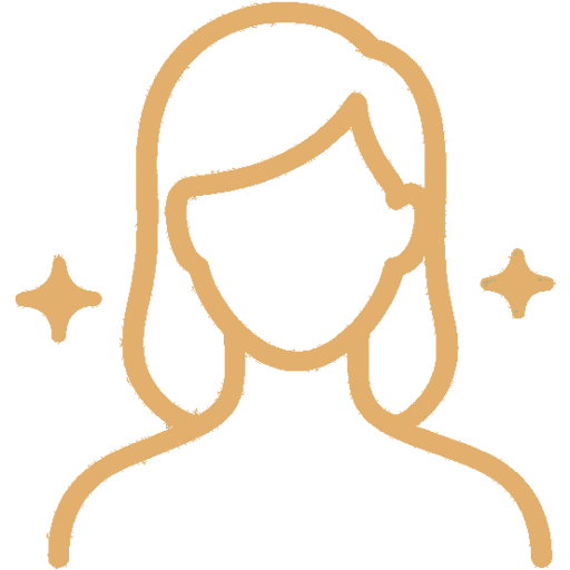 Icône silhouette femme avec étoiles – Épilation laser femmes